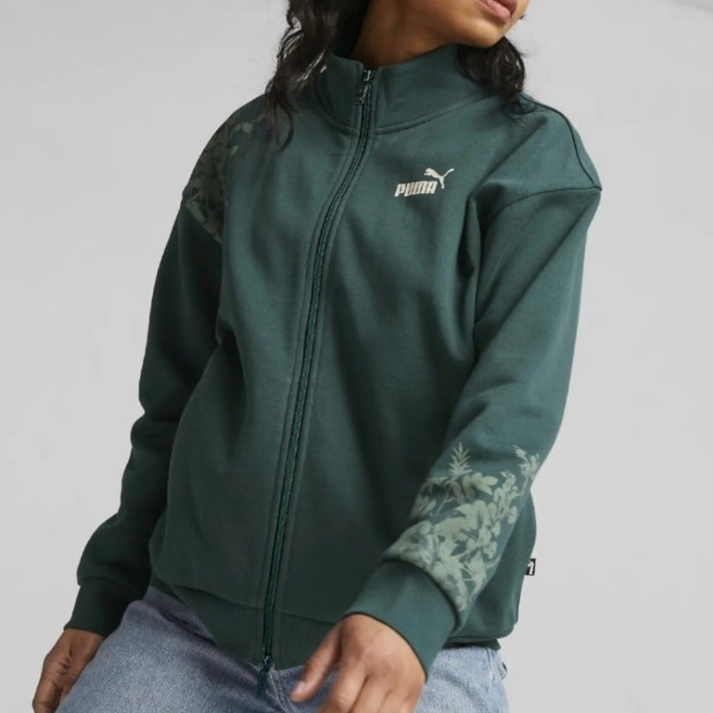 Puma Floral Vibes Full Zip Track Jacket Sweatshirt
